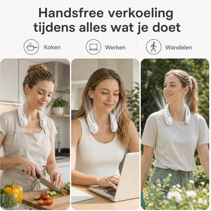 NekFan™ - Bærbar Genopladelig Nakkeventilator til Øjeblikkelig Afkøling!