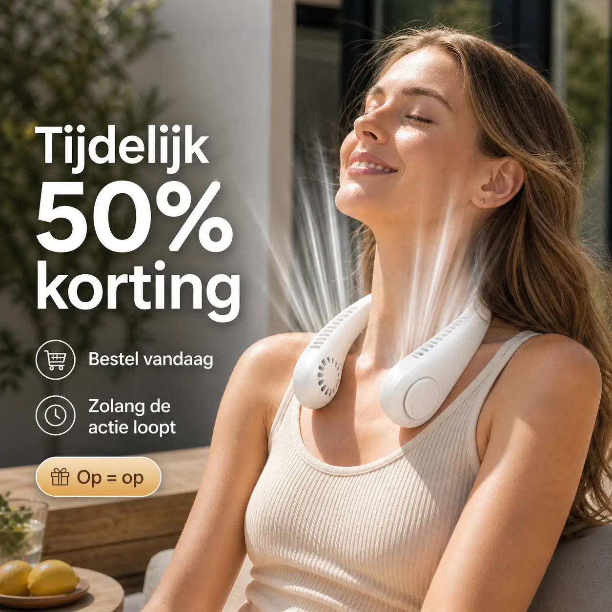 NekFan™ - Bærbar Genopladelig Nakkeventilator til Øjeblikkelig Afkøling!