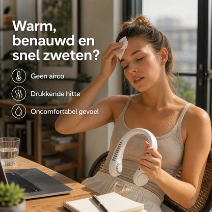 NekFan™ - Bærbar Genopladelig Nakkeventilator til Øjeblikkelig Afkøling!