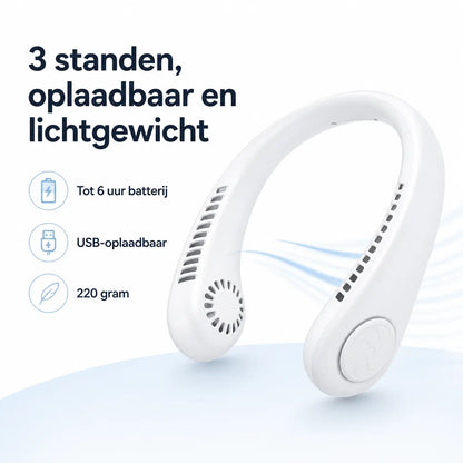 NekFan™ - Bærbar Genopladelig Nakkeventilator til Øjeblikkelig Afkøling!