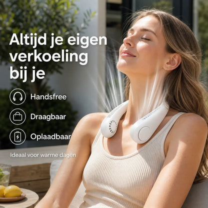 NekFan™ - Bærbar Genopladelig Nakkeventilator til Øjeblikkelig Afkøling!