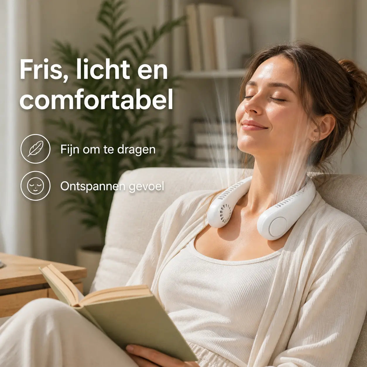 NekFan™ - Bærbar Genopladelig Nakkeventilator til Øjeblikkelig Afkøling!