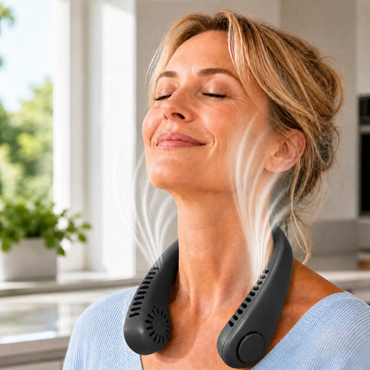 NekFan™ - Bærbar Genopladelig Nakkeventilator til Øjeblikkelig Afkøling!