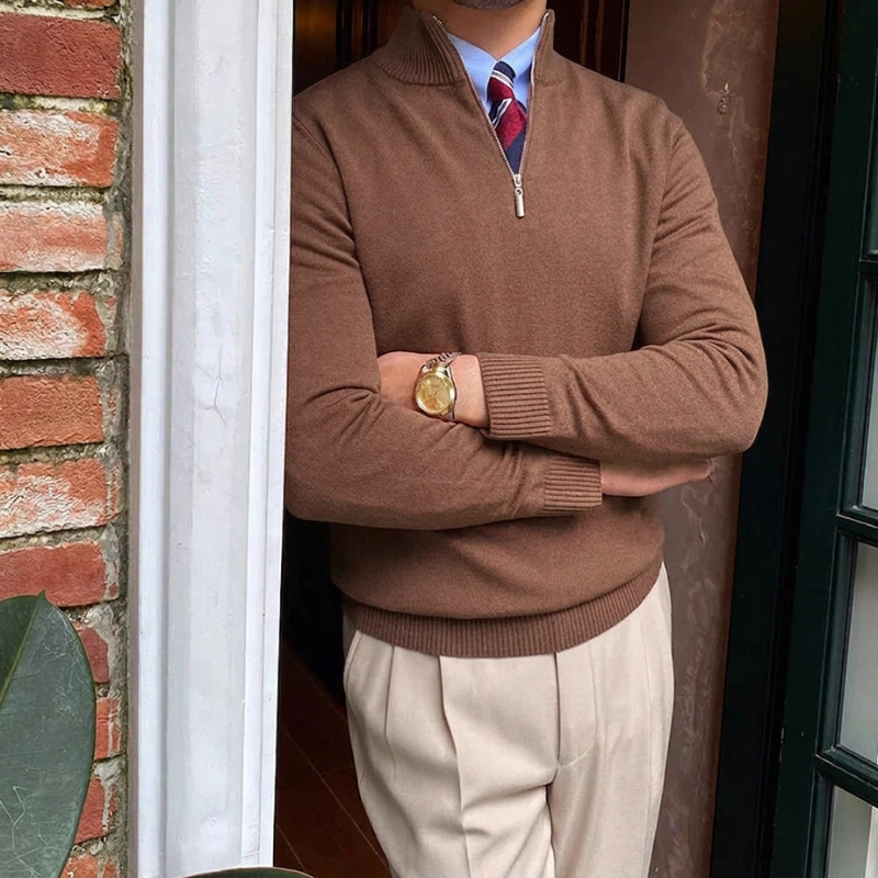 Noah | Herre Quarter-Zip Pullover Sweater - Image 1