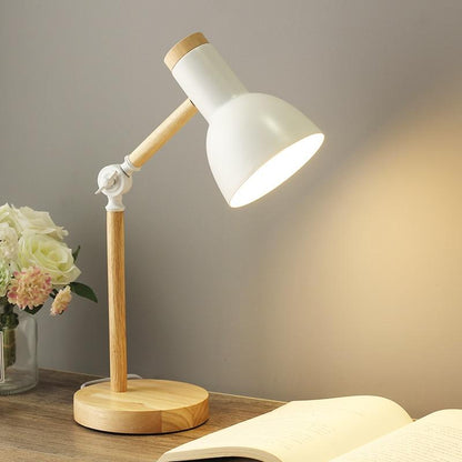 NordicGlow | Skandinavisk Træ Skrivebordslampe