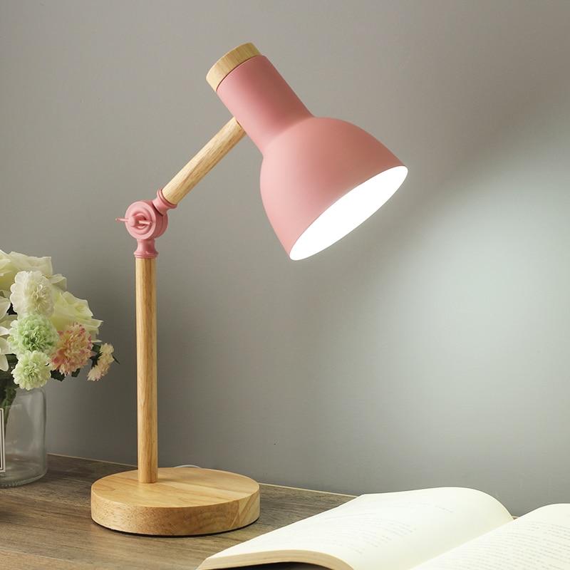NordicGlow | Skandinavisk Træ Skrivebordslampe