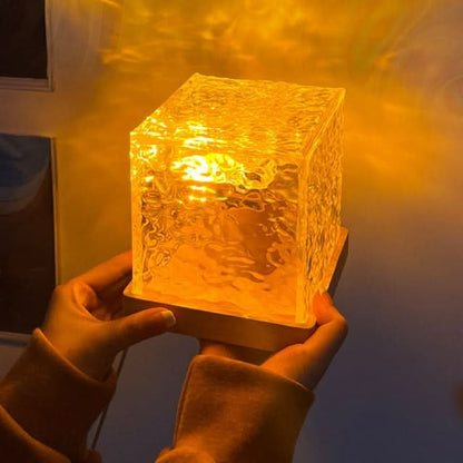 Nordisk Glas Terning Lampe med Ambient Lys