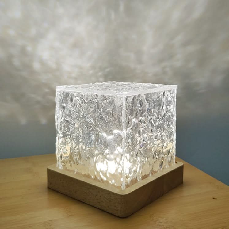 Nordisk Glas Terning Lampe med Ambient Lys