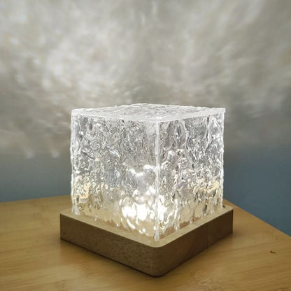 Nordisk Glas Terning Lampe med Ambient Lys