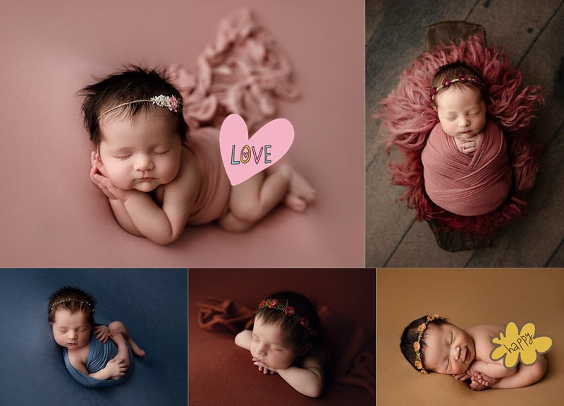 Nyfødt Baby Fotografi Indpakning og Tæppe Sæt