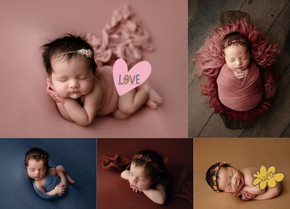Nyfødt Baby Fotografi Indpakning og Tæppe Sæt