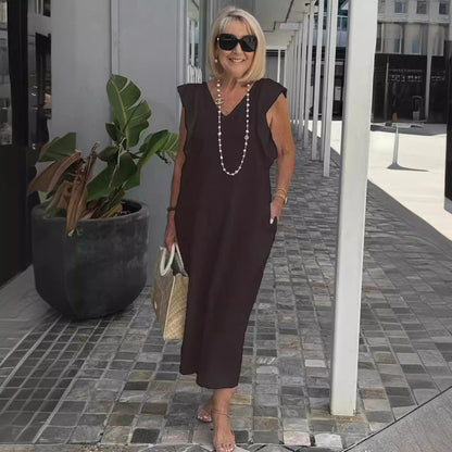 Faustine | Robe en lin sans manches élégante pour l'été - Image 21