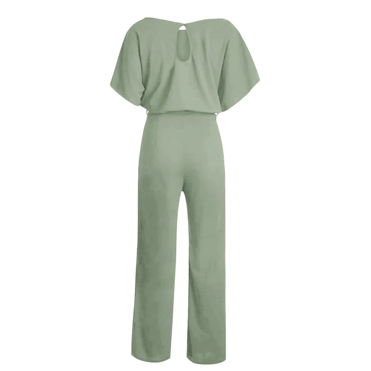 Image of Olea | Dame Bredbenet Jumpsuit med Bælte
