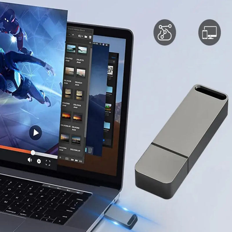 Opgraderet Højkapacitets Metal USB 4TB