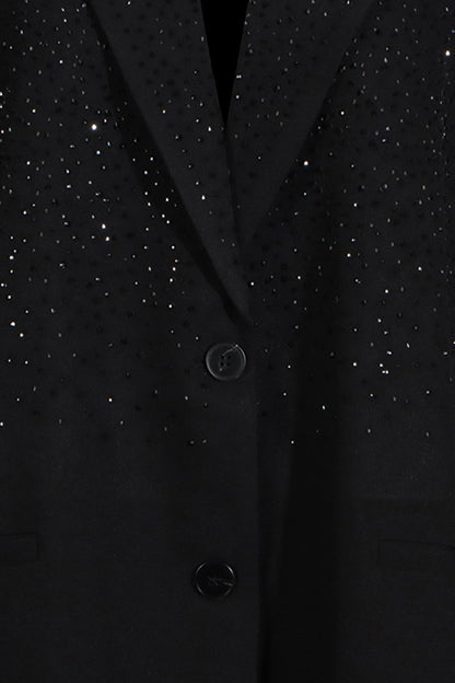 Oversized dameblazer med glimmerdetaljer