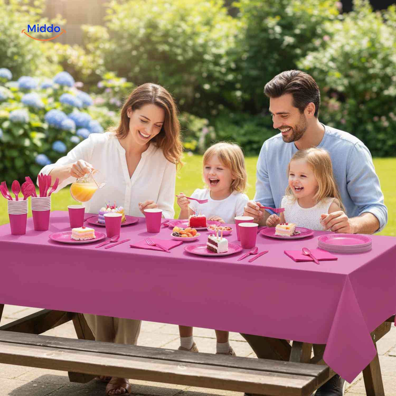 PartyLux™ Servisesæt | 141-delt Servisesæt, Tallerkener, Kopper, Bestik & Dugen