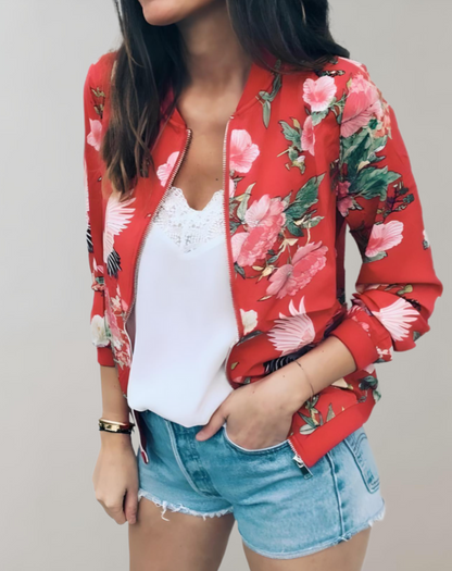 Maéva | Blouson bombardier à fleurs pour femmes - Image 4