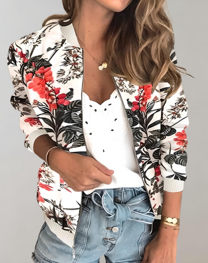 Maéva | Blouson bombardier à fleurs pour femmes - Image 5