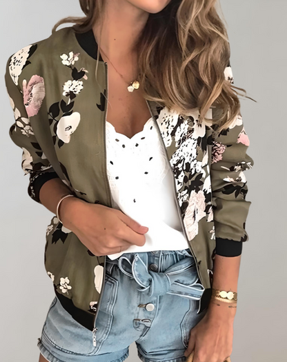 Maéva | Blouson bombardier à fleurs pour femmes - Image 3