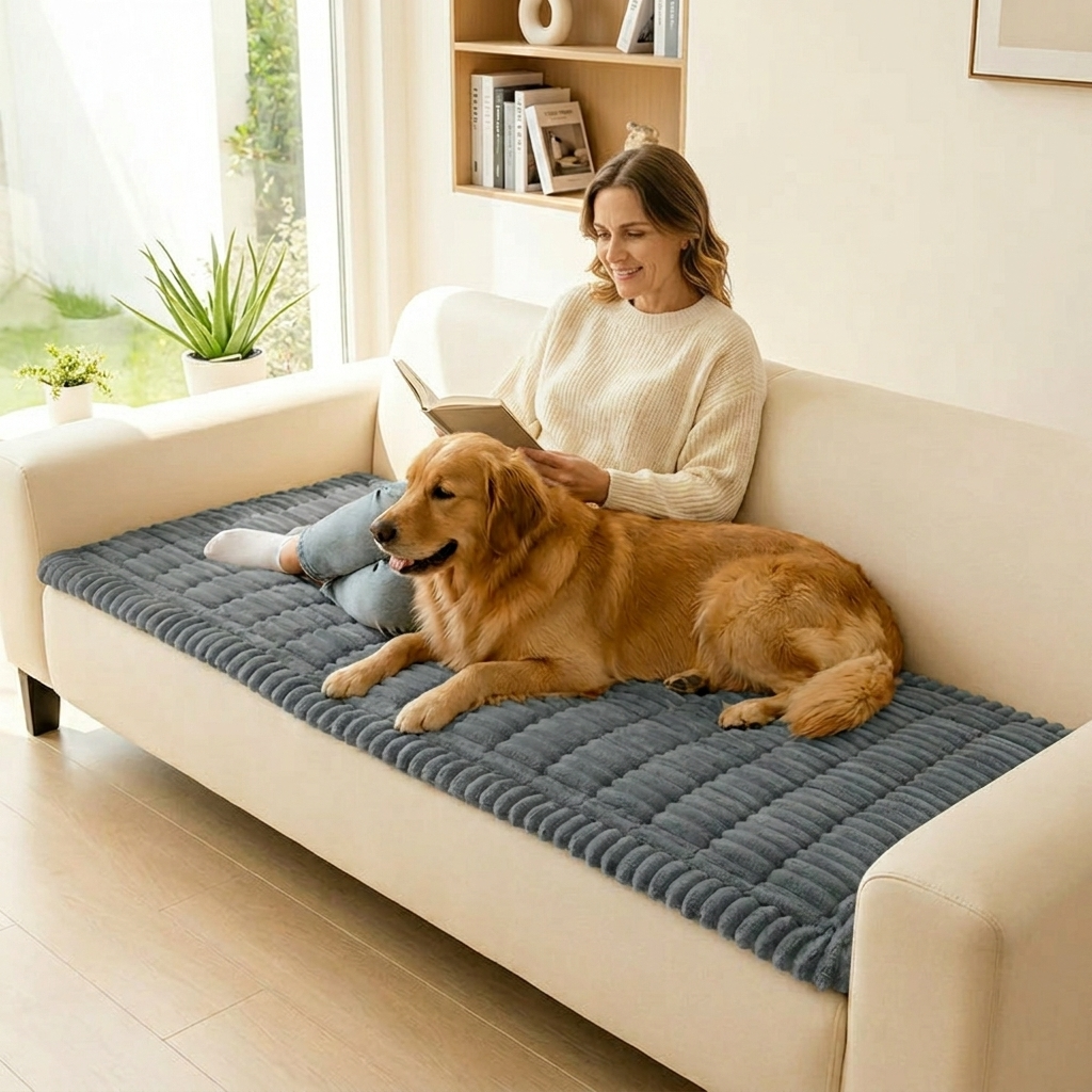 Pawlora™ – Plush Non Slip Sofa Beskytter til Kæledyr
