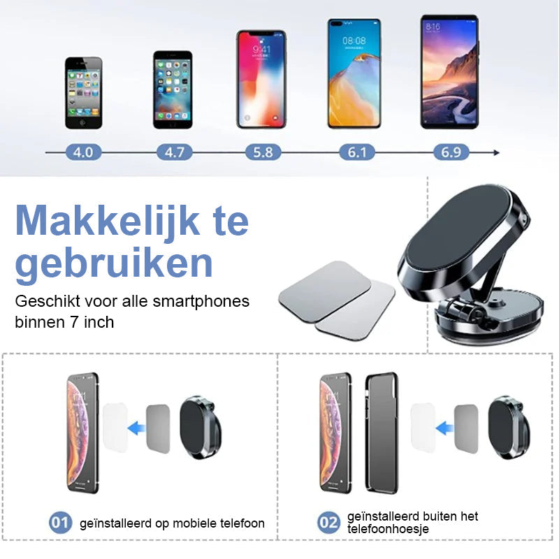 PhoneMagnetic™ | Super Stærk Magnetisk Telefonholder til Bilen!
