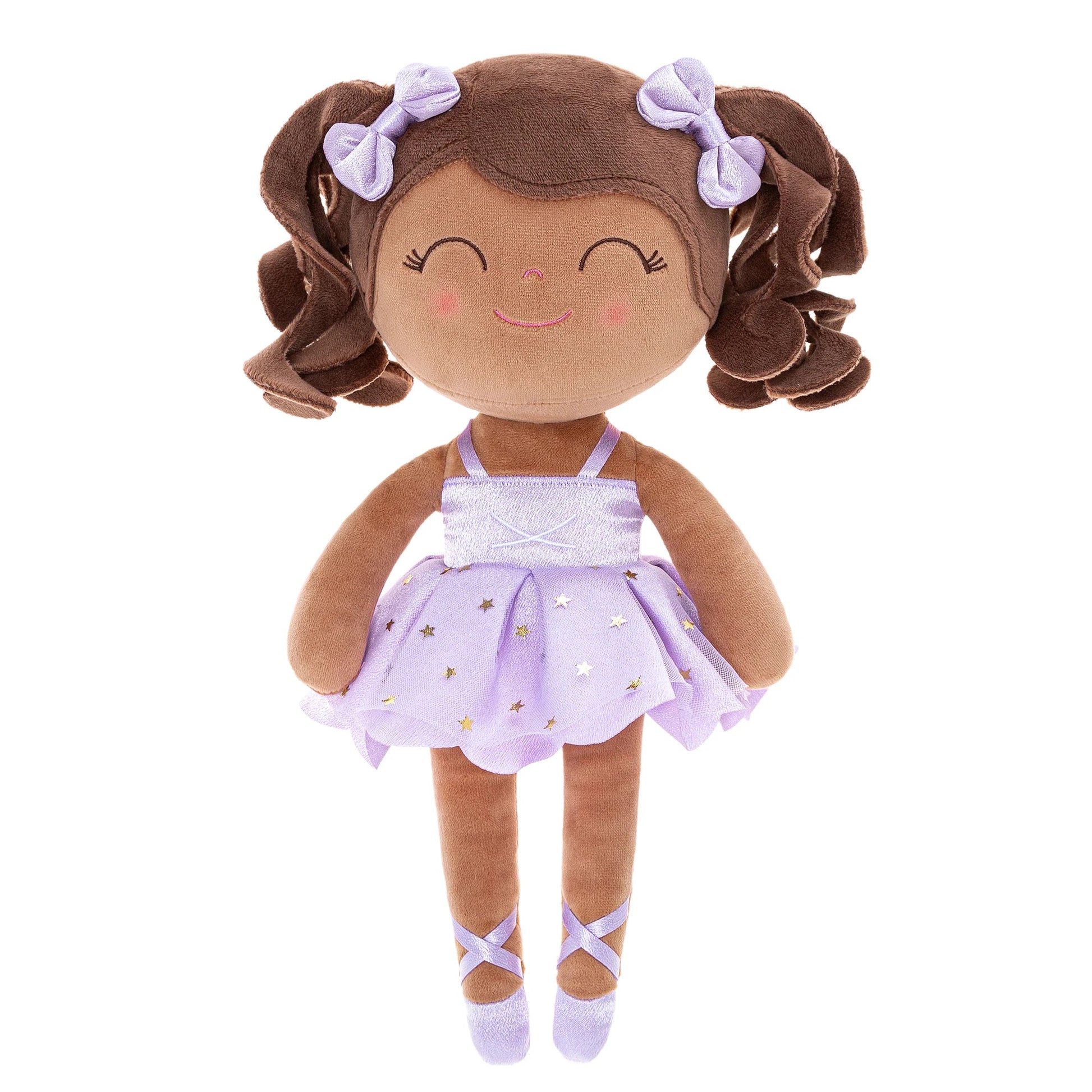 Pige Ballerina Plush Dukke - Blød Fyldt Legetøj med Krone & Tutu