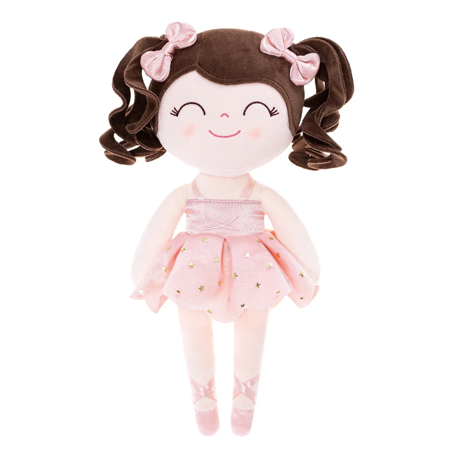 Pige Ballerina Plush Dukke - Blød Fyldt Legetøj med Krone & Tutu