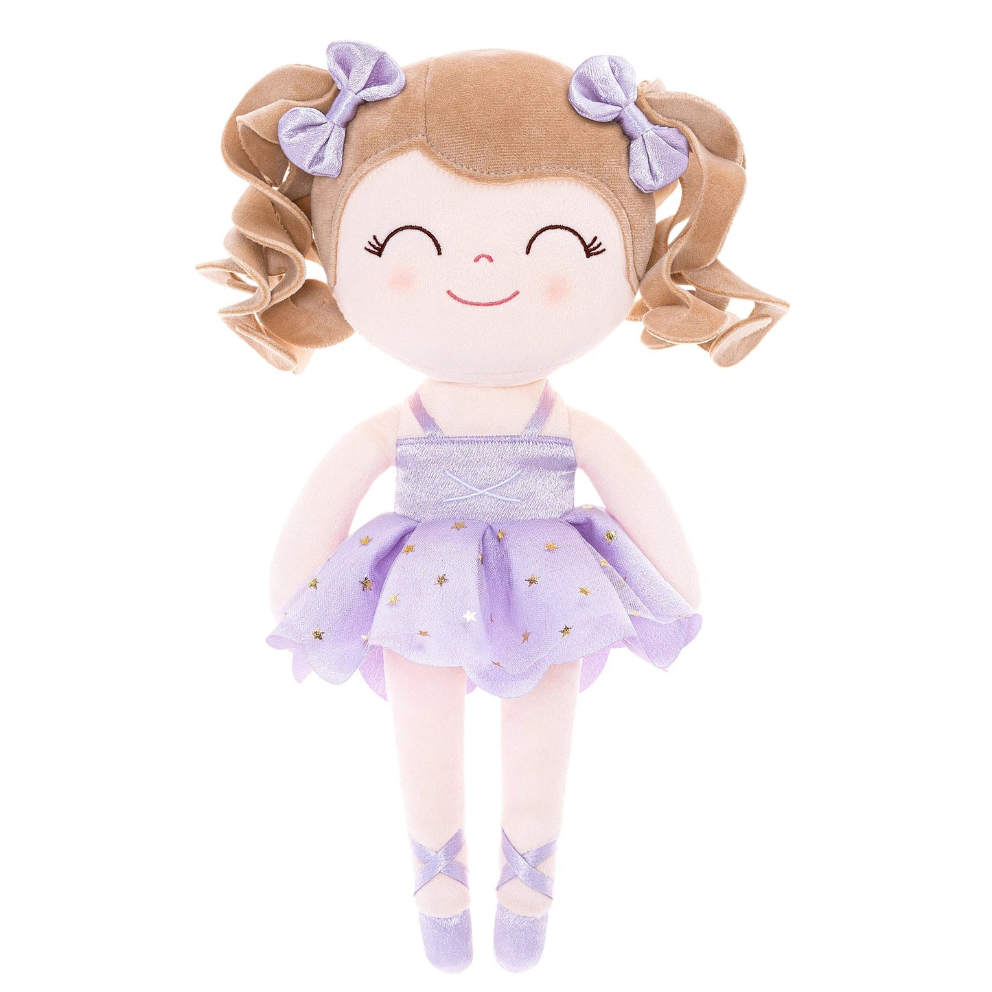 Pige Ballerina Plush Dukke - Blød Fyldt Legetøj med Krone & Tutu