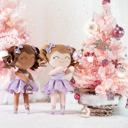 Pige Ballerina Plush Dukke - Blød Fyldt Legetøj med Krone & Tutu
