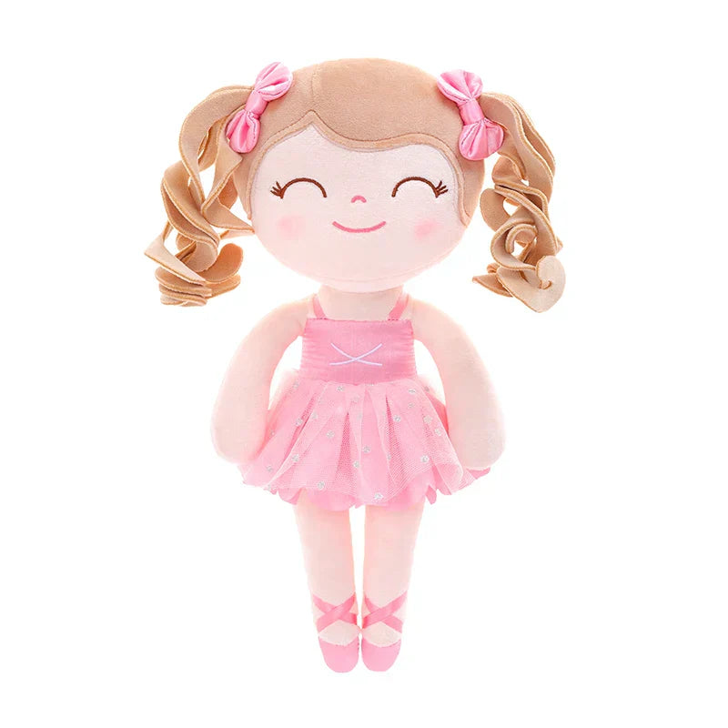 Pige Ballerina Plush Dukke - Blød Fyldt Legetøj med Krone & Tutu