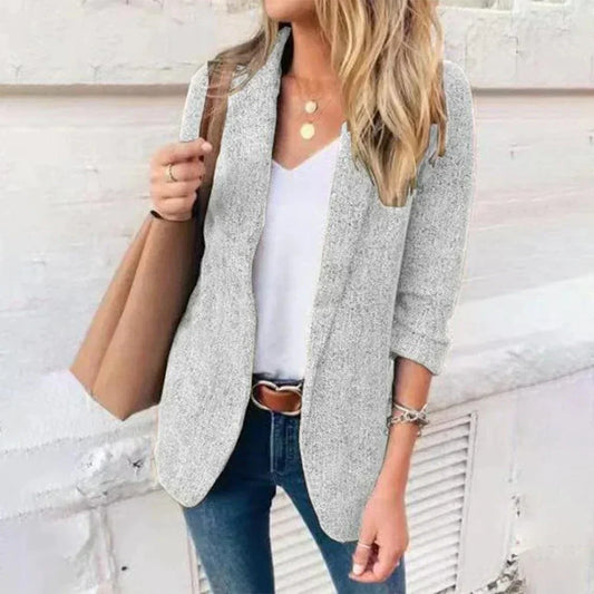 Léa | Veste Blazer Femme Ouverte sur le Devant - Image 1
