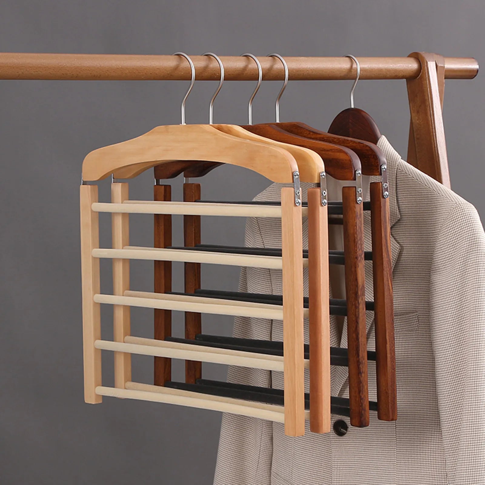 Premium Valnødtræ Multi-Bar Hanger