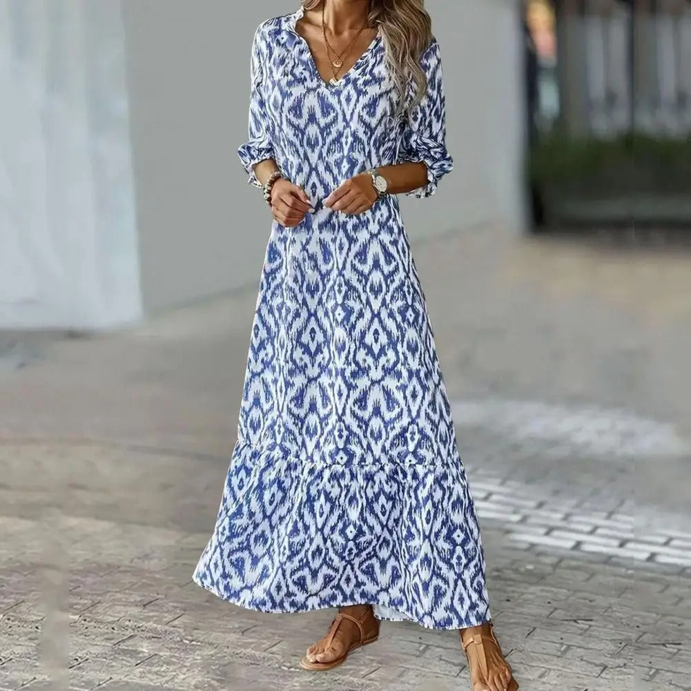 Rachel | Ubesværet Boho Casual Maxi Kjole til Kvinder i Lang Sommerstil