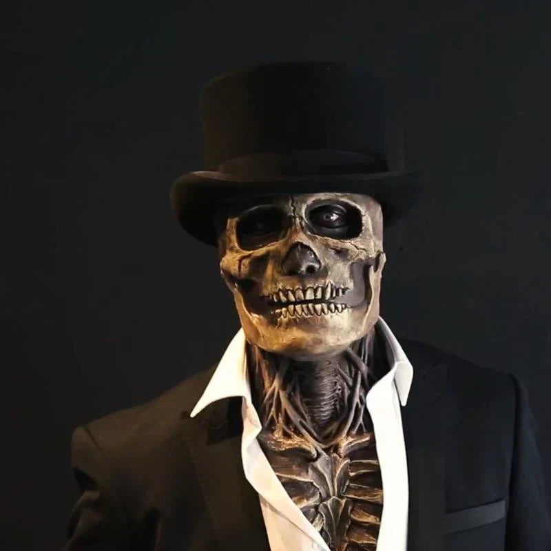 Realistisk Skræmmende Skeletmaske til Halloween