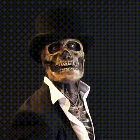 Realistisk Skræmmende Skeletmaske til Halloween