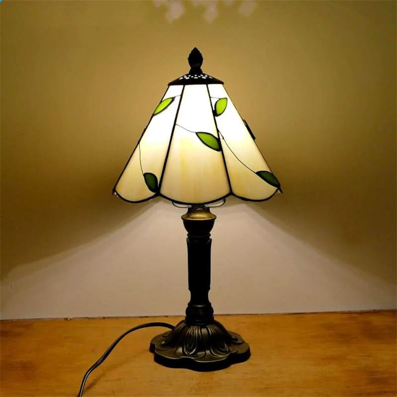 Retro Barok Tiffany Glas LED Bordlampe E27
