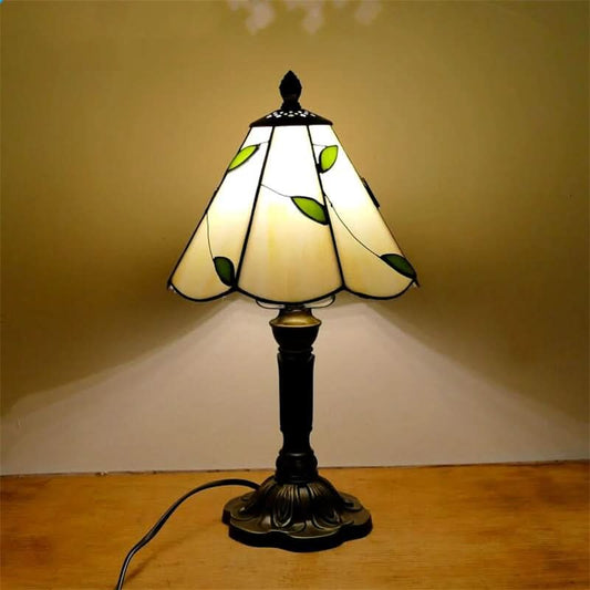 Retro Barok Tiffany Glas LED Bordlampe E27