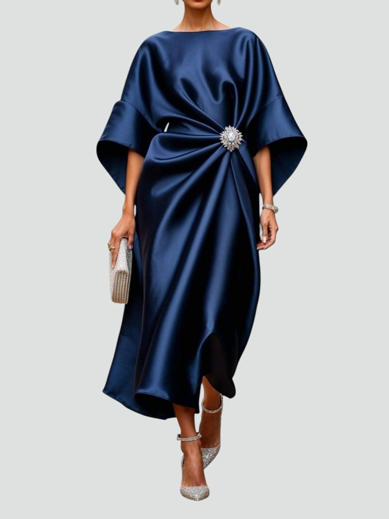 Image of Ronja | Dame Slå-om Midi Kjole