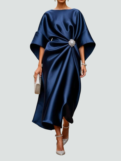 Image of Ronja | Dame Slå-om Midi Kjole