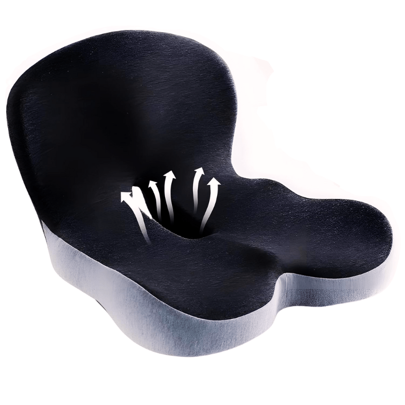 Sæde pude | Ergonomisk hukommelsesskumpude | Trykaflastning & skridsikker | ErgoComfort