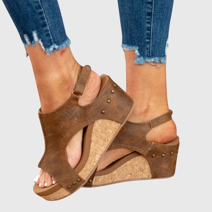 Image of Sabine | Kilehæle Sandaler med Åben Tå til Damer