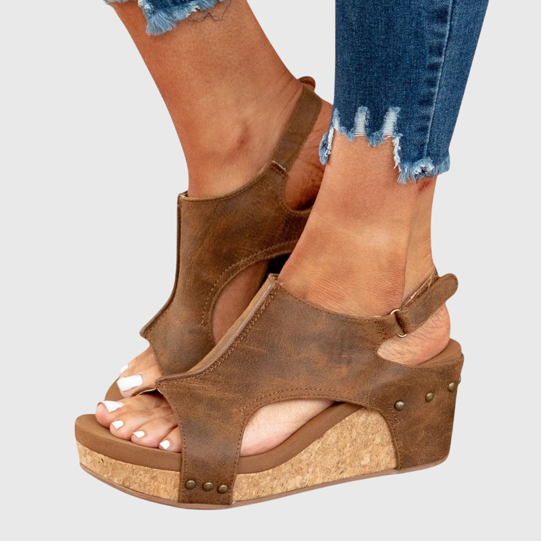 Image of Sabine | Kilehæle Sandaler med Åben Tå til Damer