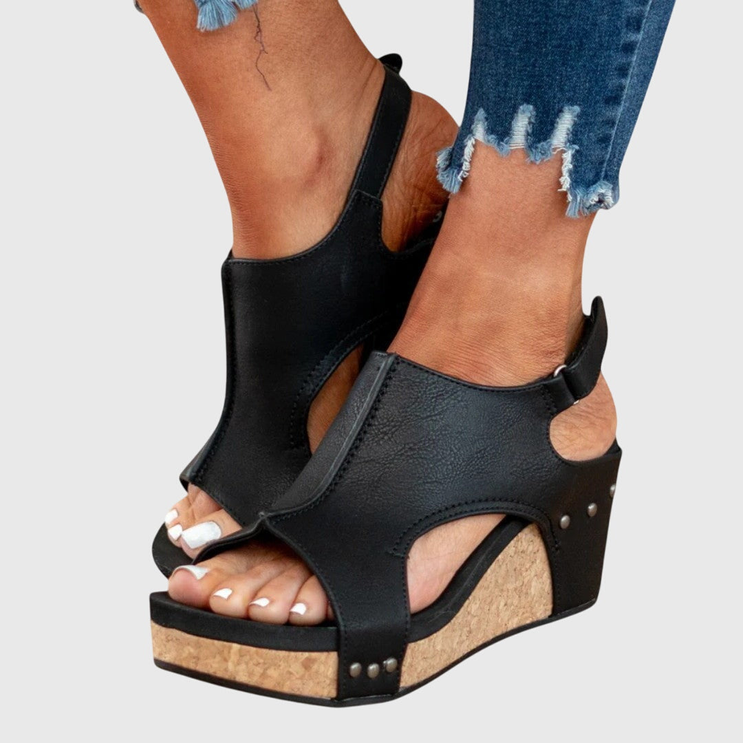 Image of Sabine | Kilehæle Sandaler med Åben Tå til Damer