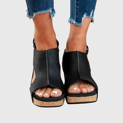Image of Sabine | Kilehæle Sandaler med Åben Tå til Damer