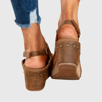Image of Sabine | Kilehæle Sandaler med Åben Tå til Damer