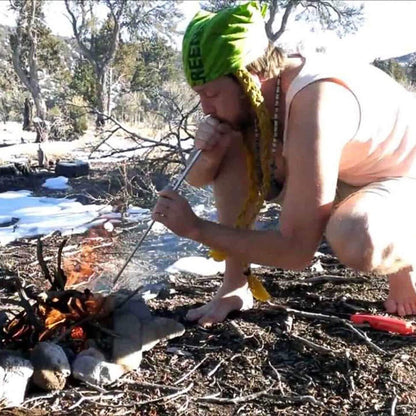 Sammenklappelig Rustfrit Stål Ild Blæser til Camping