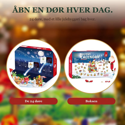 Julekalender med Julemandens Værksted, 24-i-1 Byggesæt i Klodser, 769 Dele