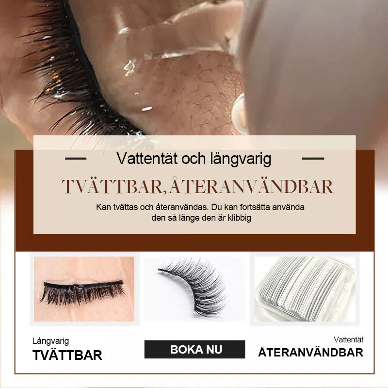 Selvklæbende Genanvendelige Øjenvipper til Kvinder