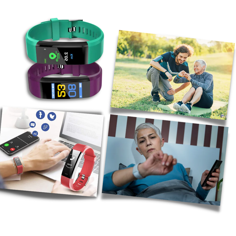 Seniorvenlig Smartwatch med Sundhedsovervågningsfunktioner