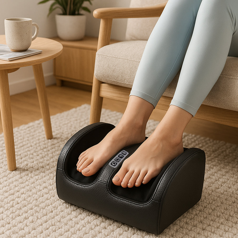 Shiatsu Fodmassageapparat med Varme – Lindre Ømme Fødder og Træthed